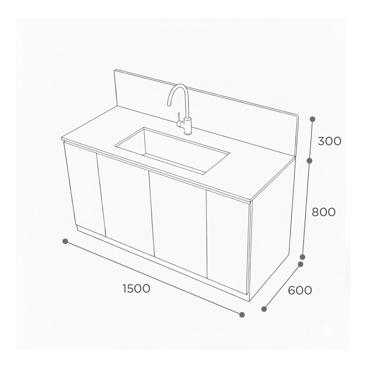 Sink Table LF-070 - Image 4